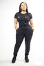 Savvy FAUX Leather Detailed Joggers